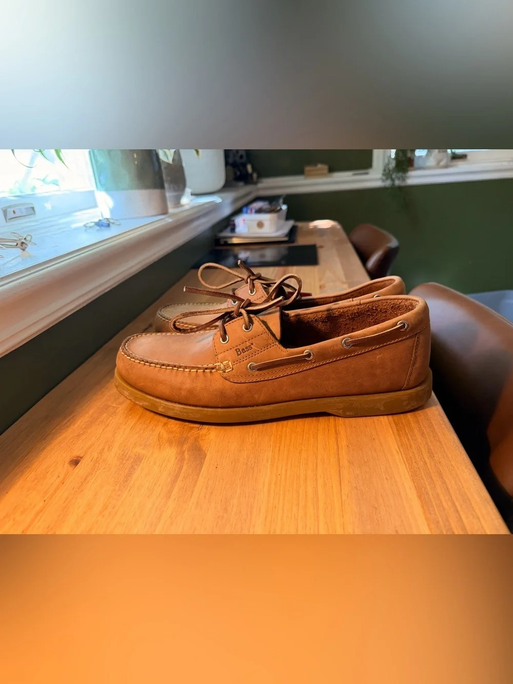G.H. Bass & Co. Chestnut Brown Leather Boat Shoes